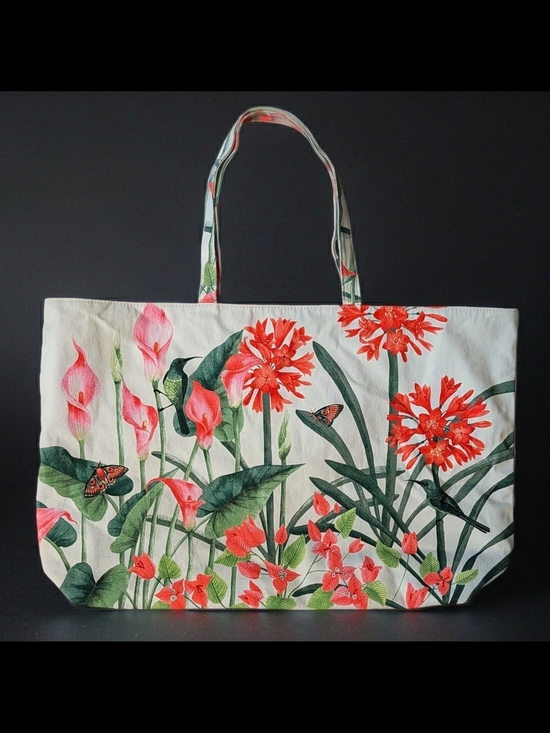 Estee Lauder Handbags - NWOT Estee Lauder Special Edition Su-2021 GWP Calla Lily Large Canvas Tote Bag